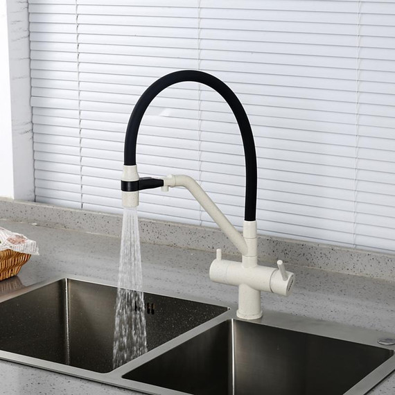 Смеситель для кухни Gappo G4398-81, белый/черный - фото 14