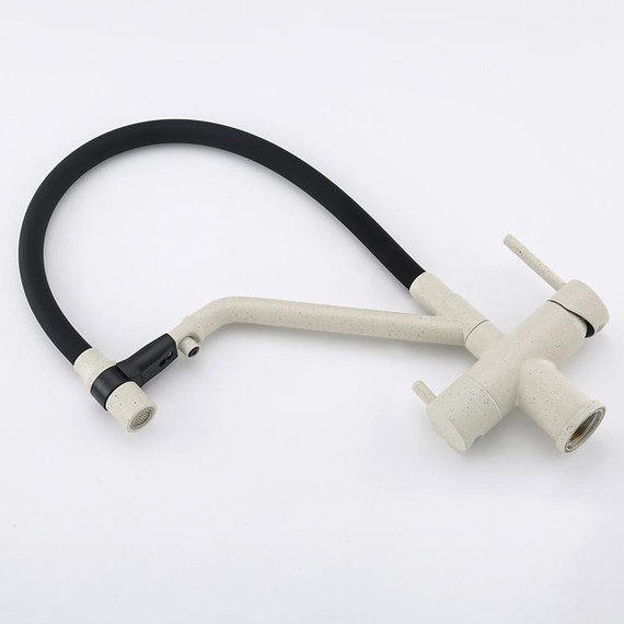 Смеситель для кухни Gappo G4398-81, белый/черный - фото 24