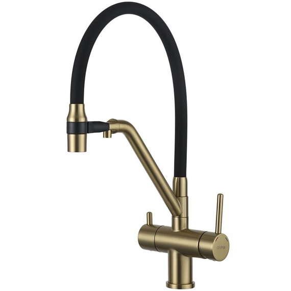 Смеситель для кухни Gappo G4398-83, золото/черный - фото 