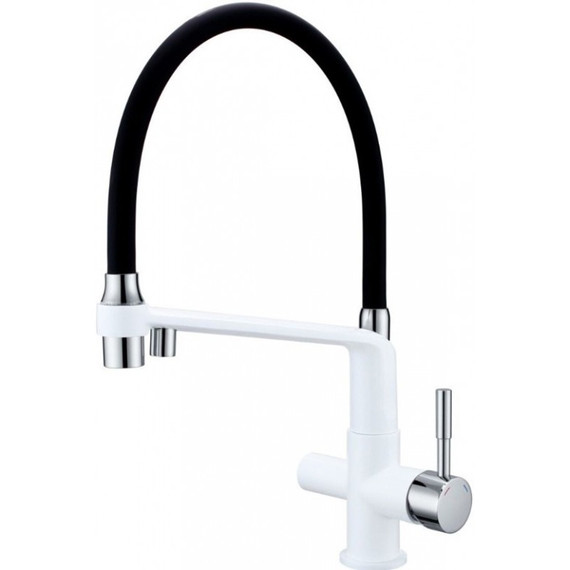 Смеситель для кухни Gappo G4398-9, белый/черный - фото 