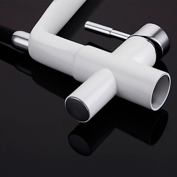 Смеситель для кухни Gappo G4398-9, белый/черный - фото 8