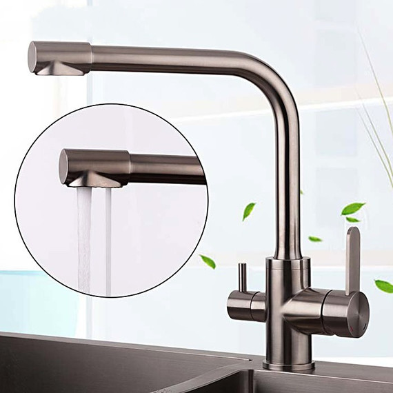 Смеситель для кухни Gappo G4399-1, сатин - фото 2