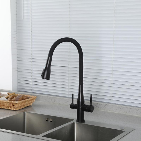 Смеситель для кухни Gappo G4399-66, черный - фото 4