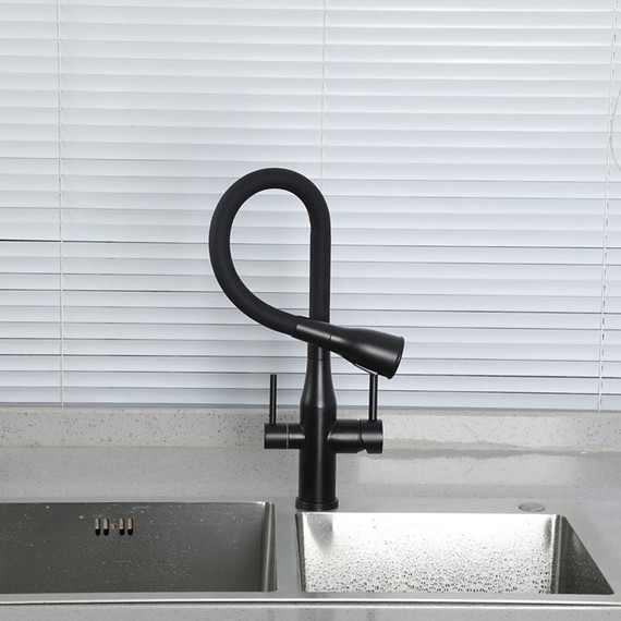 Смеситель для кухни Gappo G4399-66, черный - фото 7