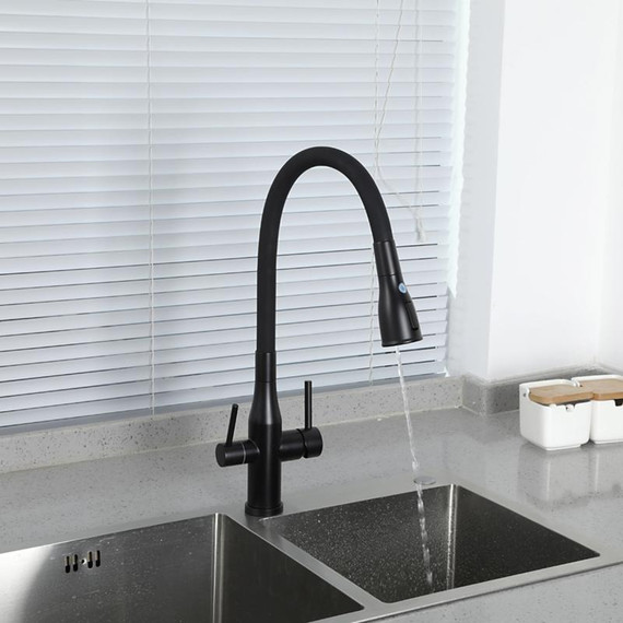 Смеситель для кухни Gappo G4399-66, черный - фото 9