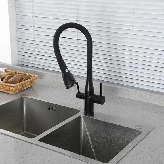 Смеситель для кухни Gappo G4399-66, черный - фото 11