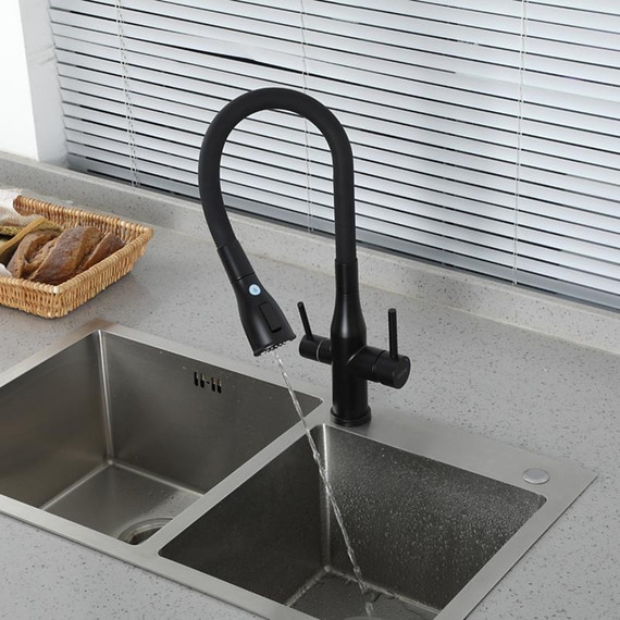 Смеситель для кухни Gappo G4399-66, черный - фото 12