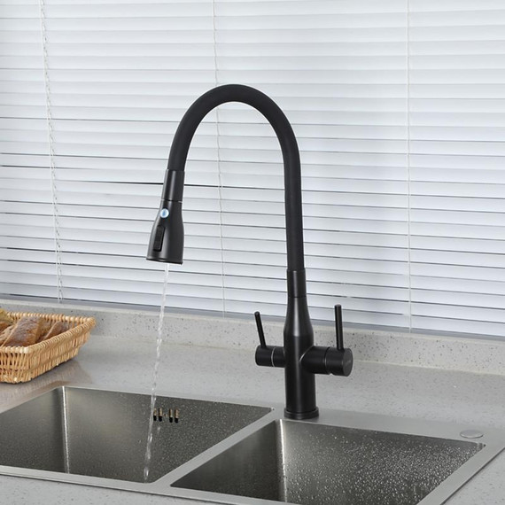 Смеситель для кухни Gappo G4399-66, черный - фото 13