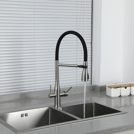 Смеситель для кухни Gappo G4399-75, сатин/черный - фото 17