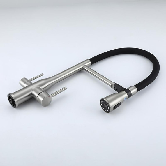 Смеситель для кухни Gappo G4399-75, сатин/черный - фото 30