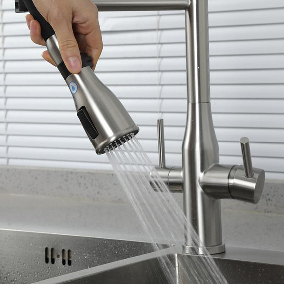 Смеситель для кухни Gappo G4399-75, сатин/черный - фото 25