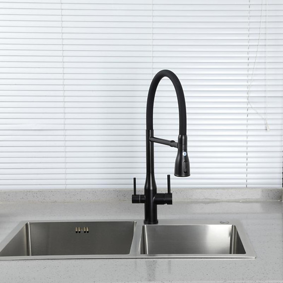 Смеситель для кухни Gappo G4399-76, черный - фото 7