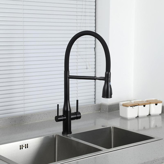 Смеситель для кухни Gappo G4399-76, черный - фото 8