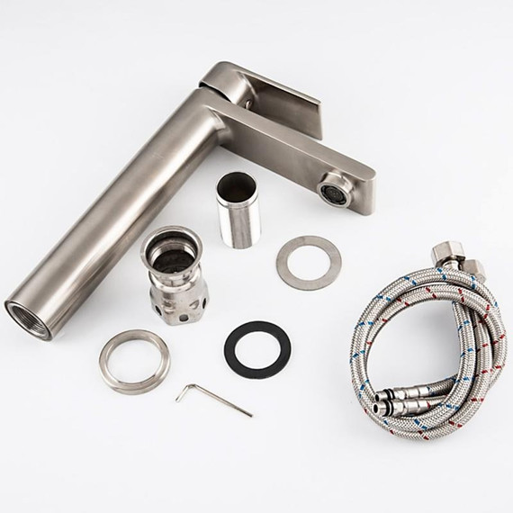 Смеситель для раковины высокий Gappo G1099-22, сатин - фото 9