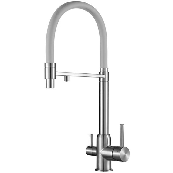 Смеситель для кухни Gappo G4399-5, сатин/серый - фото 