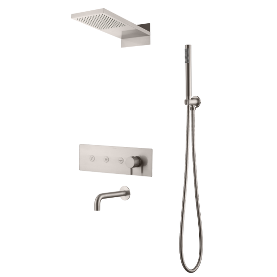 Душевая система для ванны Boheme Fusion 130-2-NB (со скрытой частью) никель - фото 