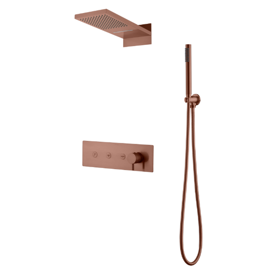 Душевая система для душа Boheme Fusion 130-BRB (со скрытой частью) брашированная бронза - фото 