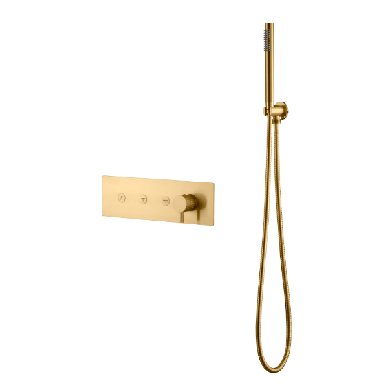 Душевая система для душа Boheme Fusion 130-SYS-MG (со скрытой частью) золото матовое - фото 