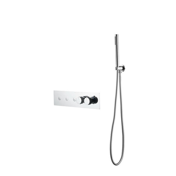 Душевая система для душа с термостатом Boheme Fusion 131-SYS-CR (со скрытой частью) - фото 