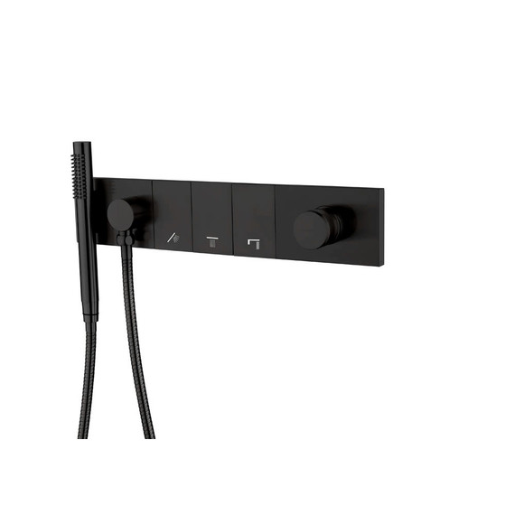 Душевая система для душа Boheme ZODIAC 132-SYS-B (со скрытой частью) чёрный - фото 