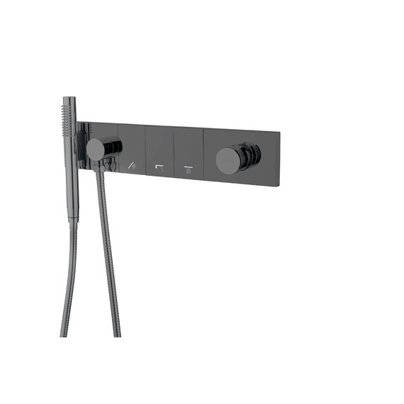 Душевая система для душа Boheme ZODIAC 132-SYS-SGM (со скрытой частью) графит глянец - фото 