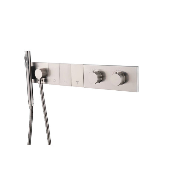 Душевая система для душа с термостатом Boheme ZODIAC 133-SYS-NB (со скрытой частью) никель - фото 