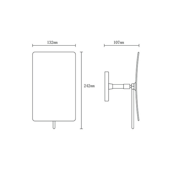 Зеркало косметическое настенное Boheme Modern 506-GM, цвет графит - фото 4
