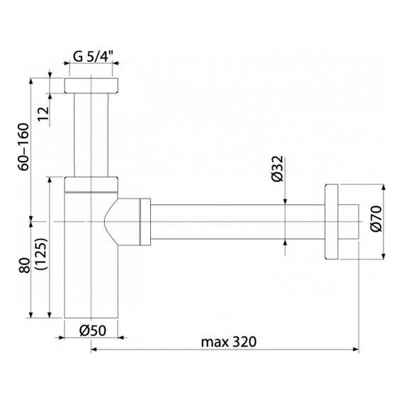 Сифон для умывальника Boheme 609-BRB, брашированная бронза - фото 2