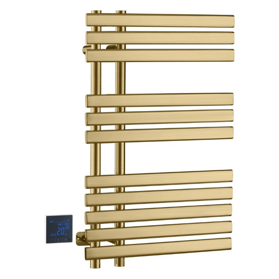 Полотенцесушитель электрический Boheme Venturo П11 500х800 мм 723-MG (скрытое подключение слева) золото матовое - фото 