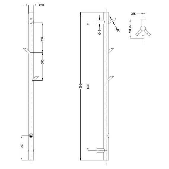 Полотенцесушитель электрический Boheme OAK П1 1500x201 мм 724-50-MG, золото матовое - фото 2