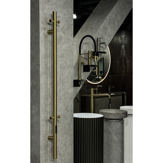 Полотенцесушитель электрический Boheme Uno П1 1500x122 мм 726-MG, золото матовое - фото 3