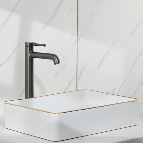 Смеситель для раковины высокий Gappo G06-9 G1006-29, оружейная сталь, Цвет производителя: оружейная сталь - фото 5