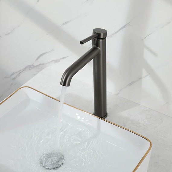 Смеситель для раковины высокий Gappo G06-9 G1006-29, оружейная сталь, Цвет производителя: оружейная сталь - фото 8