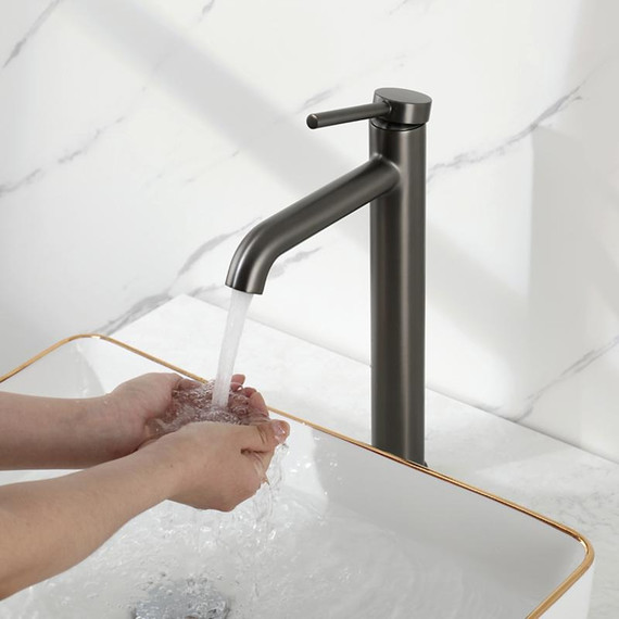 Смеситель для раковины высокий Gappo G06-9 G1006-29, оружейная сталь, Цвет производителя: оружейная сталь - фото 10