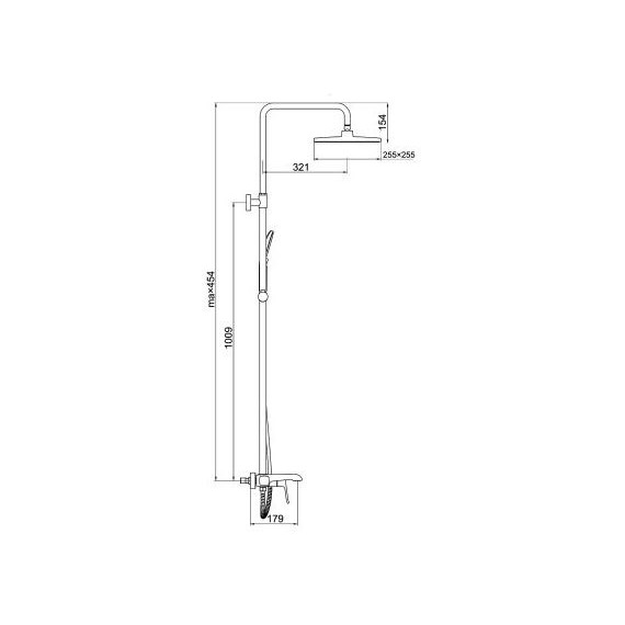 Душевая стойка Gappo G2450, черный - фото 11