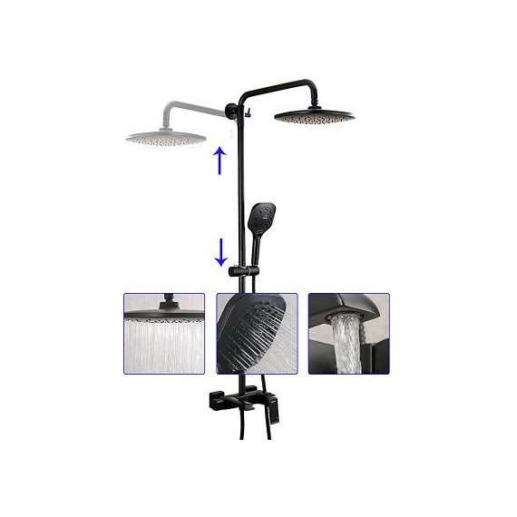 Душевая стойка Gappo G2450, черный - фото 4