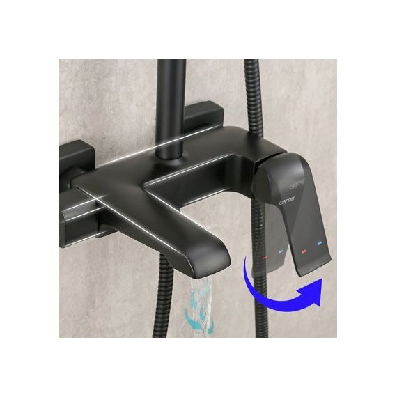 Душевая стойка Gappo G2450, черный - фото 8