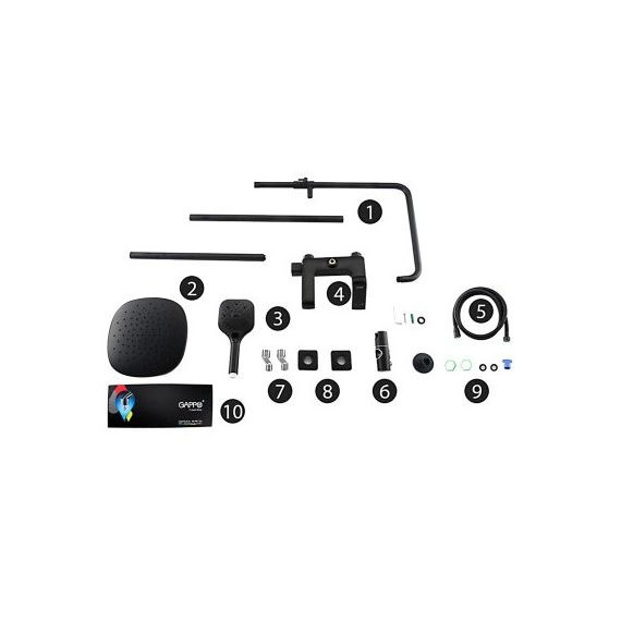 Душевая стойка Gappo G2450, черный - фото 10