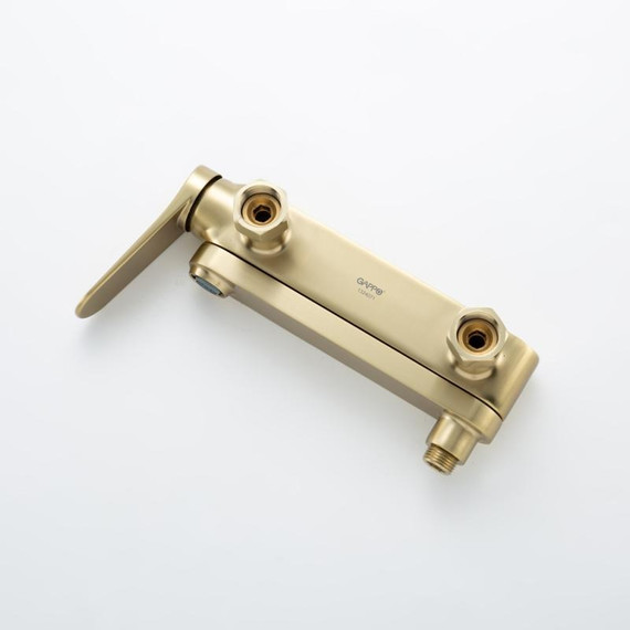 Смеситель для ванны с выдвижным изливом Gappo G10-3 G3210-3, золото сатин, Цвет производителя: золото сатин - фото 13