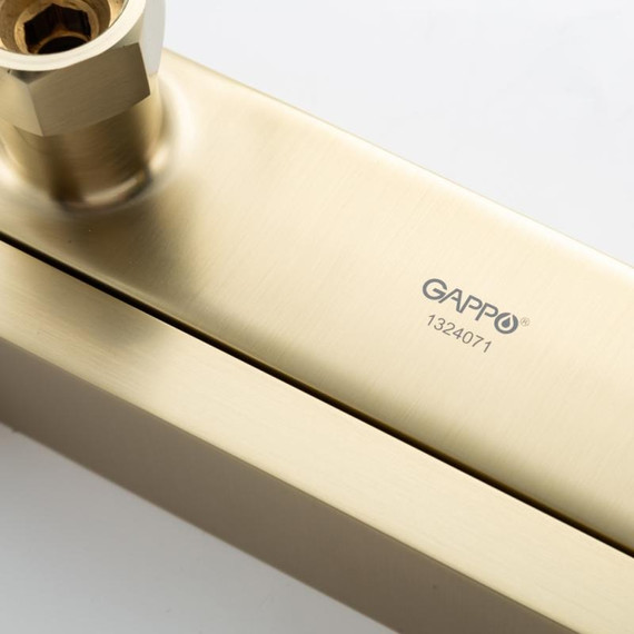 Смеситель для ванны с выдвижным изливом Gappo G10-3 G3210-3, золото сатин, Цвет производителя: золото сатин - фото 14