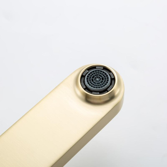 Смеситель для ванны с выдвижным изливом Gappo G10-3 G3210-3, золото сатин, Цвет производителя: золото сатин - фото 16