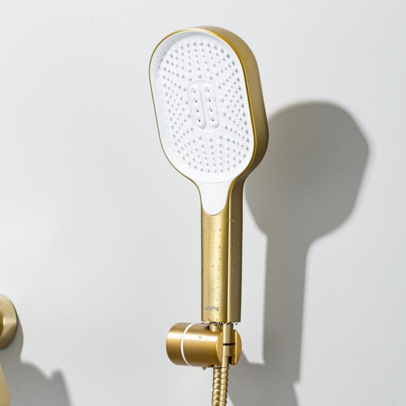 Смеситель для ванны с выдвижным изливом Gappo G10-3 G3210-3, золото сатин, Цвет производителя: золото сатин - фото 8