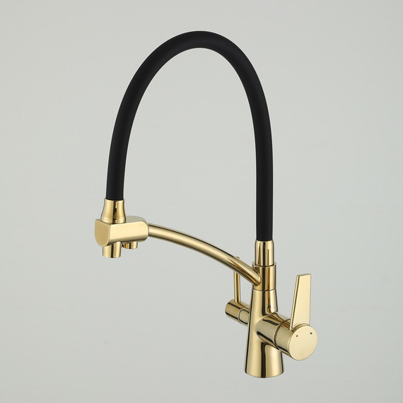 Смеситель для кухни Gappo G4398-13, золото/черный - фото 15
