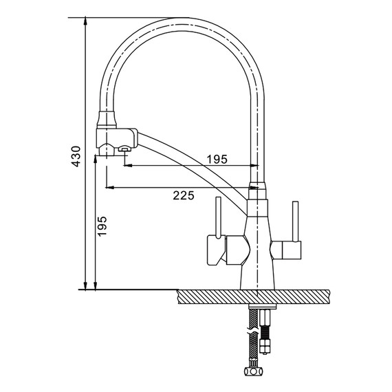Смеситель для кухни Gappo G4398-13, золото/черный - фото 23