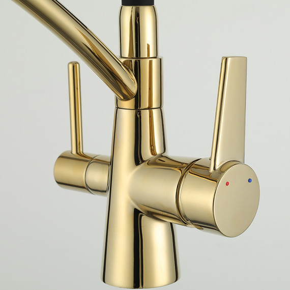 Смеситель для кухни Gappo G4398-13, золото/черный - фото 17