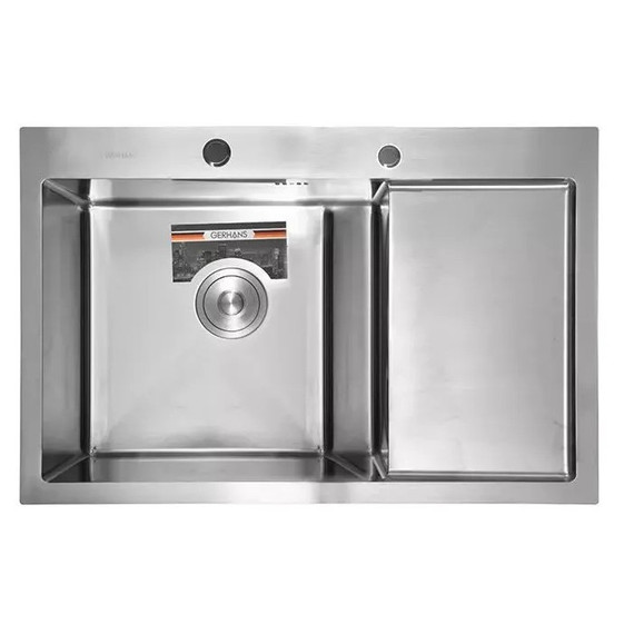 Кухонная мойка Gerhans K37851-L 1 мм, нержавеющая сталь L, Цвет производителя: нержавеющая сталь - фото 