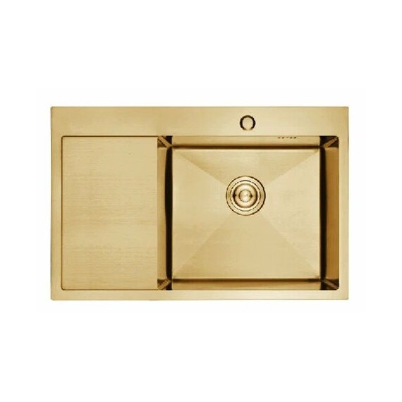 Кухонная мойка Gerhans K37851G-R 1 мм, золото, Цвет производителя: золото - фото 
