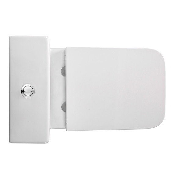 Унитаз напольный безободковый Aquatek Леон Квадро AQ2788T-00 с тонкой крышкой микролифт (система смыва Торнадо) - фото 3