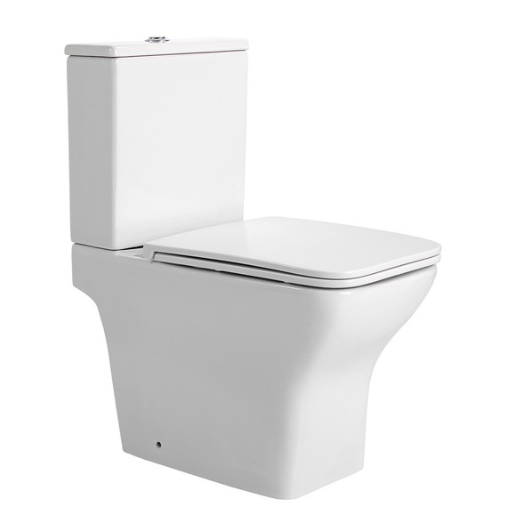 Унитаз напольный безободковый Aquatek Леон Квадро AQ2788T-00 с тонкой крышкой микролифт (система смыва Торнадо) - фото 4