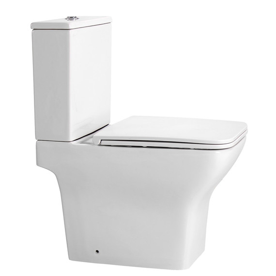 Унитаз напольный безободковый Aquatek Леон Квадро AQ2788T-00 с тонкой крышкой микролифт (система смыва Торнадо) - фото 5